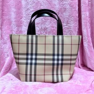 Authentic Burberry Beige and Black  Nova check small  Tote